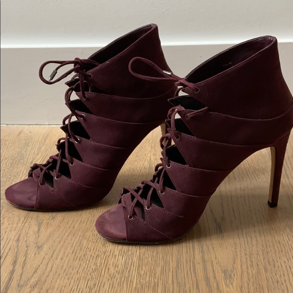 Dolce Vita Burgundy Lace-up Heel